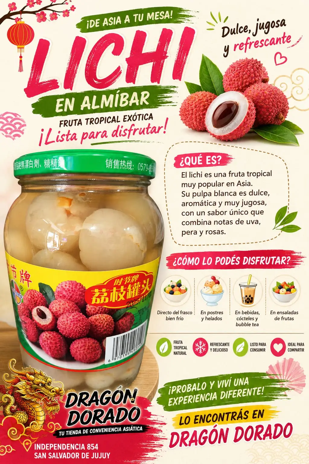 LICHI CONSERVADO CHINA 700G