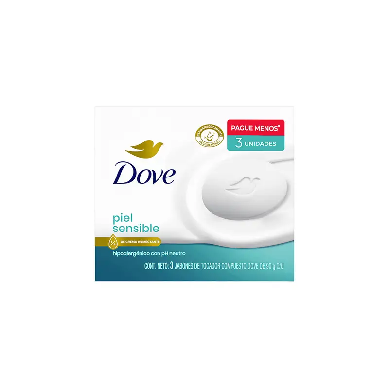 DOVE JABON DE TOCADOR X 90GR PIEL SENSIBLE 